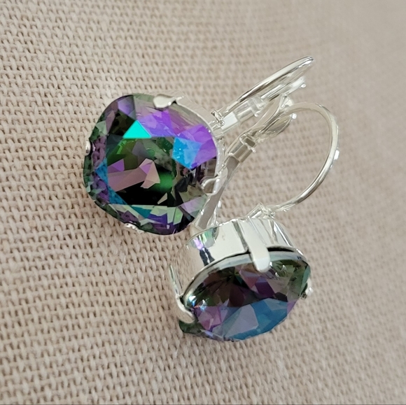 Austrian Crystal Earrings in Silver - Picture 4 of 9